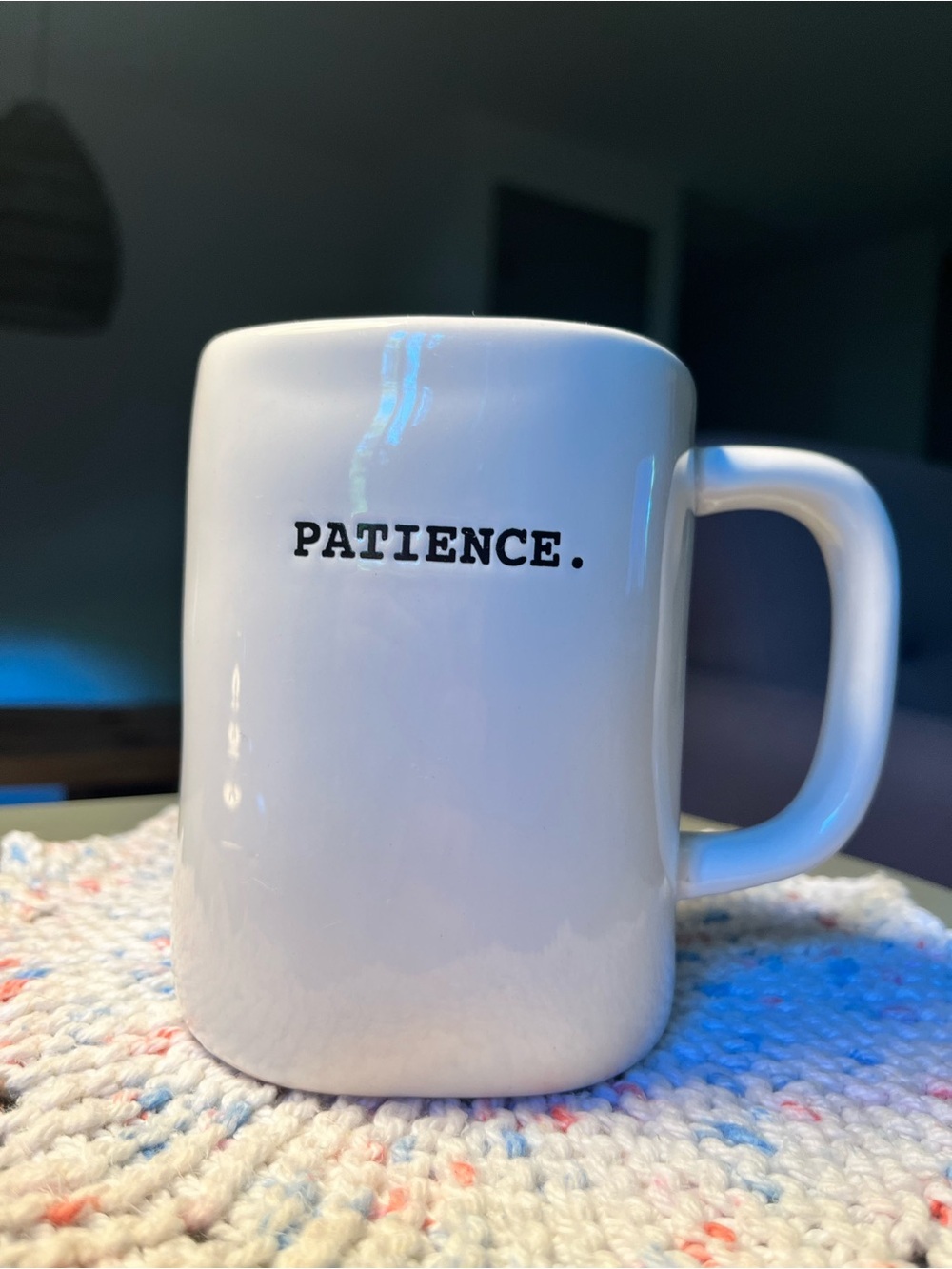 Patience. White Ceramic Mug - Home Dining by Rae Dunn - Picture 4 of 5